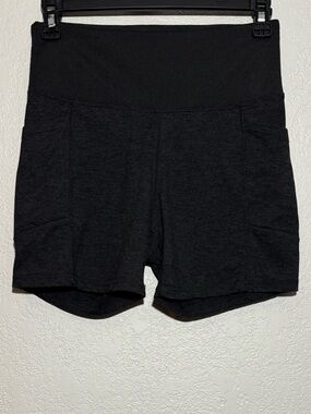 Zobha- Dark Charcoal Gray/Grey Athletic, Workout, Biker Shorts Size Small